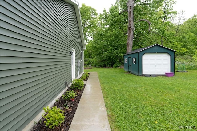 8484 Laura Ln, Richmond, NY 14471 - view of green lawn featuring an outbuilding