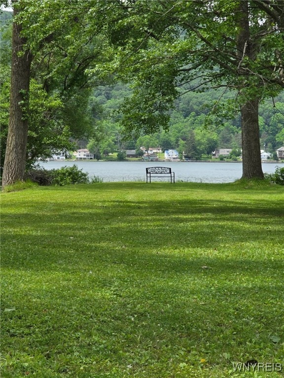 8484 Laura Ln, Richmond, NY 14471 - view of grassy yard with a water view