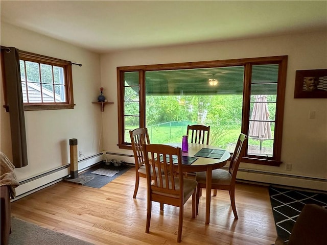 32 Bon Air Ave, Bradford-City, PA 16701 - dining area featuring a baseboard heating unit and light wood-type flooring