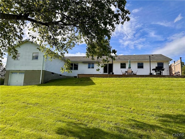 5030 Lincklaen Rd, Cuyler, NY 13158 - back of property featuring a lawn and a patio area