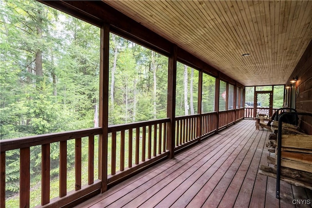 12103 Kincaid Rd, Forestport, NY 13338 - wooden terrace with a forest view