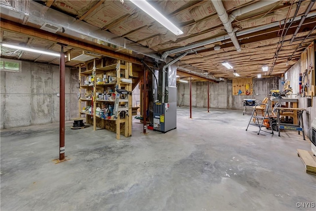 12103 Kincaid Rd, Forestport, NY 13338 - unfinished basement featuring heating unit