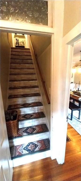 50 Church St, Moravia, NY 13118 - staircase with wood finished floors