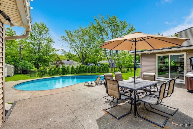 515 Park Club Ln, Amherst, NY 14221 - view of swimming pool with a patio and outdoor dining space