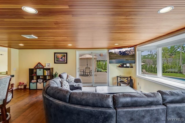515 Park Club Ln, Amherst, NY 14221 - living area featuring wood ceiling and hardwood / wood-style floors