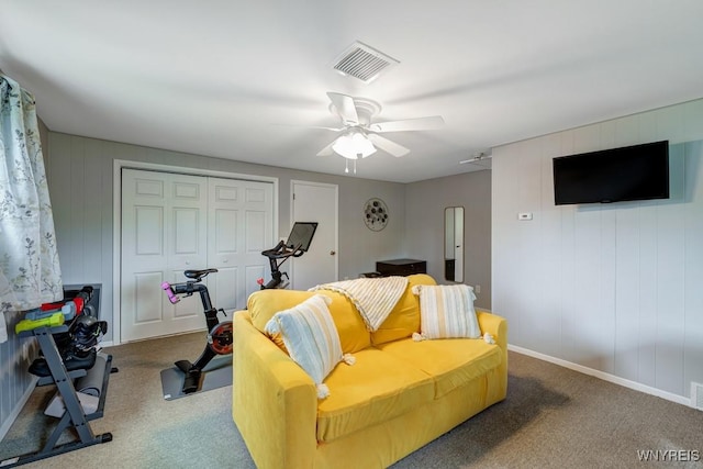 515 Park Club Ln, Amherst, NY 14221 - carpeted bedroom with a ceiling fan, baseboards, and a closet