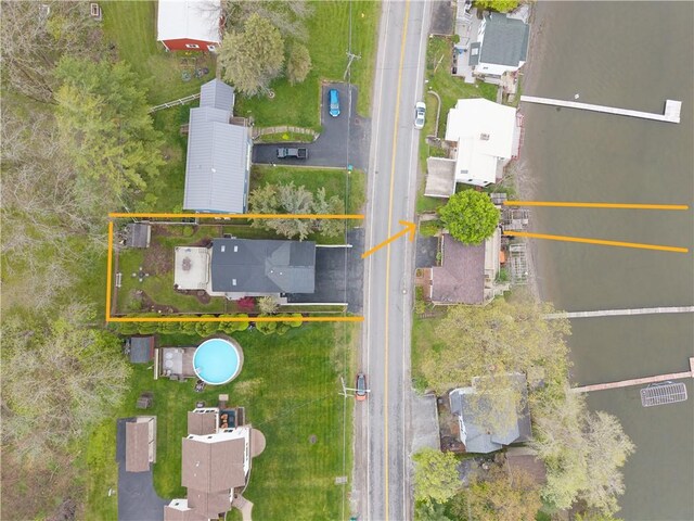 5545 E Lake Rd, Conesus, NY 14435 - aerial overview of property's location featuring property parcel outlined
