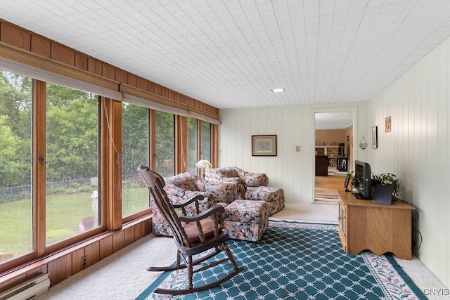 4922 Tenterden Dr, Onondaga, NY 13215 - living room with carpet floors and wooden walls
