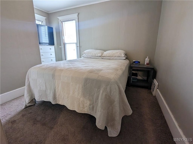 117 N 8th St, Olean-City, NY 14760 - carpeted bedroom with baseboards and crown molding