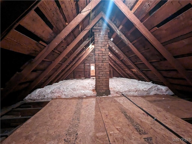 117 N 8th St, Olean-City, NY 14760 - view of unfinished attic