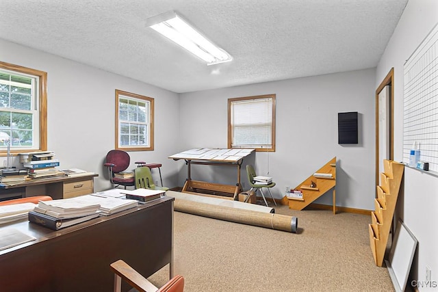 2194 State Route 5, Schuyler, NY 13502 - carpeted office space featuring a textured ceiling and baseboards