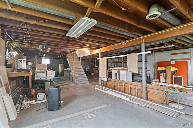 2194 State Route 5, Schuyler, NY 13502 - below grade area with stairway and water heater