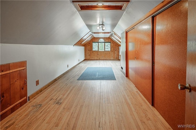 3557 Hartland Rd, Hartland, NY 14067 - additional living space with wood-type flooring and lofted ceiling