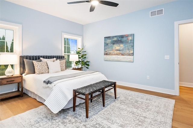 30 Legends Way, Greece, NY 14612 - bedroom featuring baseboards, wood finished floors, and ceiling fan