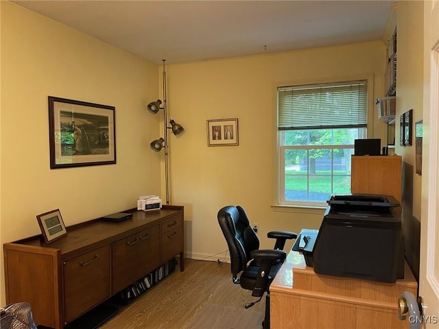 624 Deerfield Dr, Oneida-Inside, NY 13421 - office area featuring wood finished floors