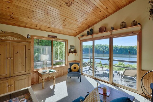 Hanson Bridge Road, Theresa, NY 13691 - sunroom / solarium featuring lofted ceiling and a water view