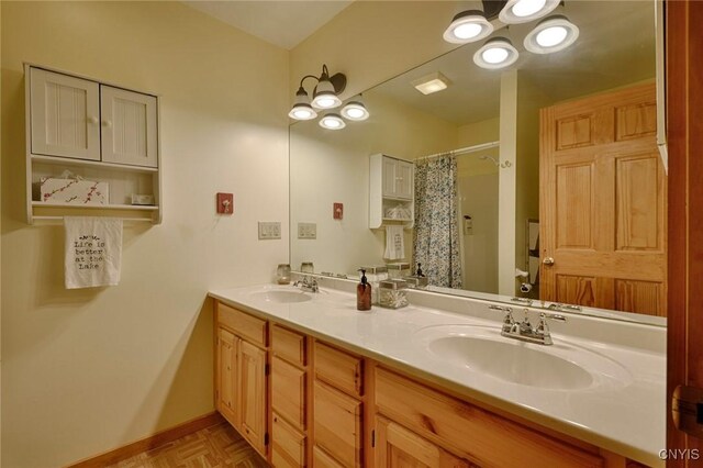 Hanson Bridge Road, Theresa, NY 13691 - full bathroom with double vanity and curtained shower