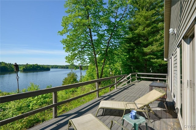 Hanson Bridge Road, Theresa, NY 13691 - balcony featuring a deck with water view