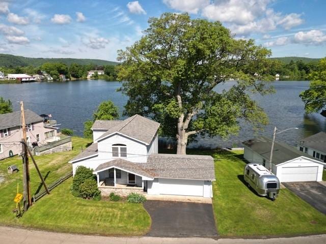 6731 Lake Salubria Dr, Bath, NY 14810 - view from above of property with a large body of water