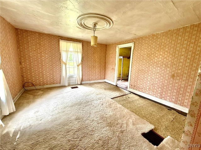 4151 State Route 20, Nelson, NY 13408 - empty room featuring carpet flooring, wallpapered walls, and baseboards