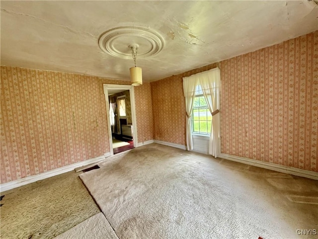 4151 State Route 20, Nelson, NY 13408 - unfurnished room with carpet, wallpapered walls, and baseboards