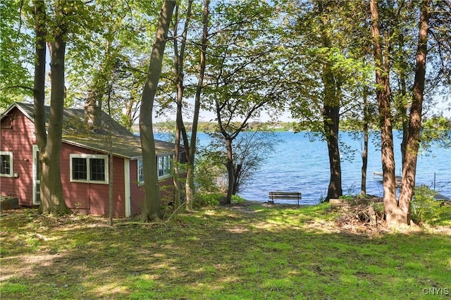 3435 E Lake Rd, Skaneateles, NY 13152 - view of grassy yard featuring a water view