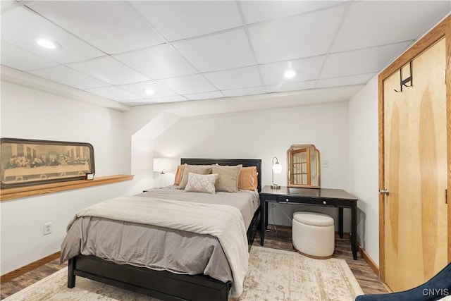 147 Crooked Lake Rd, Tully, NY 13159 - bedroom featuring wood finished floors, recessed lighting, and a drop ceiling