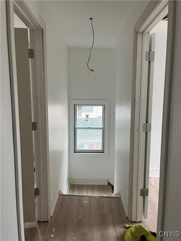 2608 Midland Ave, Syracuse, NY 13205 - corridor with wood finished floors and baseboards