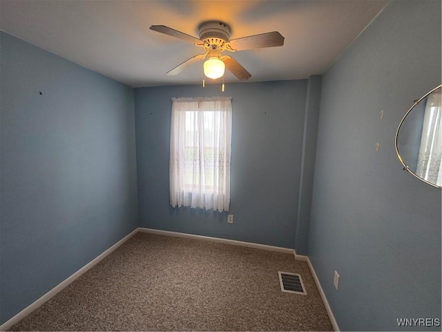 4003 Wood Rd, Albion, NY 14411 - empty room featuring a ceiling fan, carpet, and baseboards