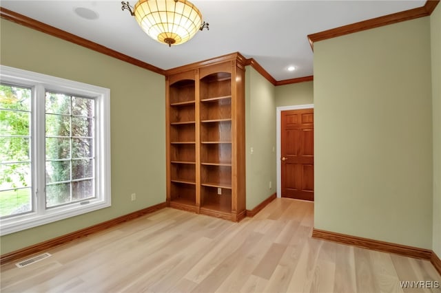 25 Davinci Ct, Amherst, NY 14221 - empty room featuring ornamental molding, light wood-style flooring, baseboards, and recessed lighting
