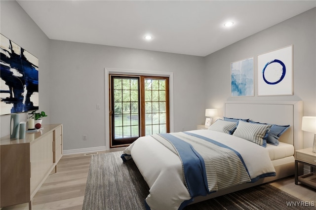 25 Davinci Ct, Amherst, NY 14221 - bedroom featuring light wood finished floors, access to outside, recessed lighting, and baseboards