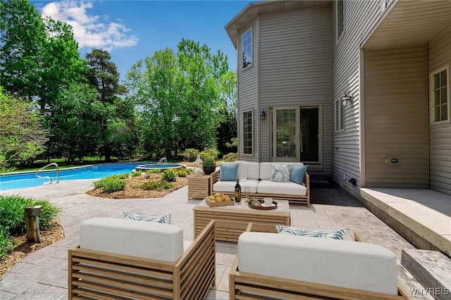 25 Davinci Ct, Amherst, NY 14221 - view of patio featuring an outdoor hangout area and an outdoor pool