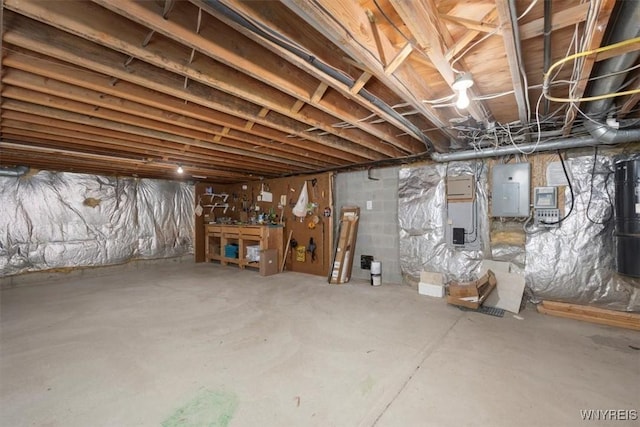 54 Contessa Ct, Amherst, NY 14221 - unfinished below grade area featuring electric panel and a central vacuum unit