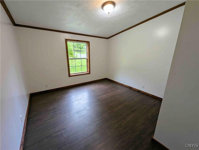 3377 Beeman Hollow Rd, Erwin, NY 14801 - empty room with ornamental molding, dark wood-type flooring, and baseboards