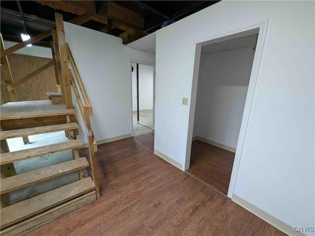 3377 Beeman Hollow Rd, Erwin, NY 14801 - staircase featuring wood finished floors and baseboards