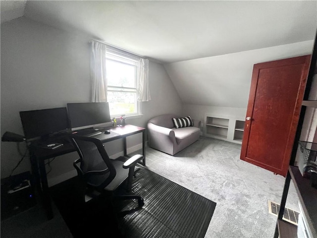305 S Hoffman St, Elmira-City, NY 14904 - home office with vaulted ceiling and carpet floors
