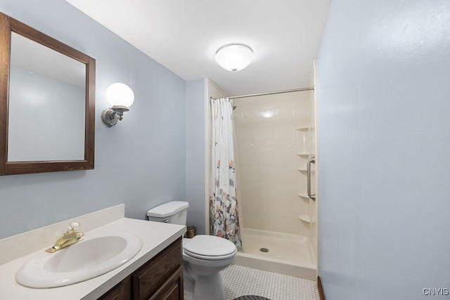 4962 Tall Oaks Dr, Manlius, NY 13066 - bathroom with vanity, a tile shower, and tile patterned floors