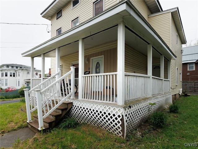 416 Gotham St, Watertown-City, NY 13601 - view of side of property with a porch