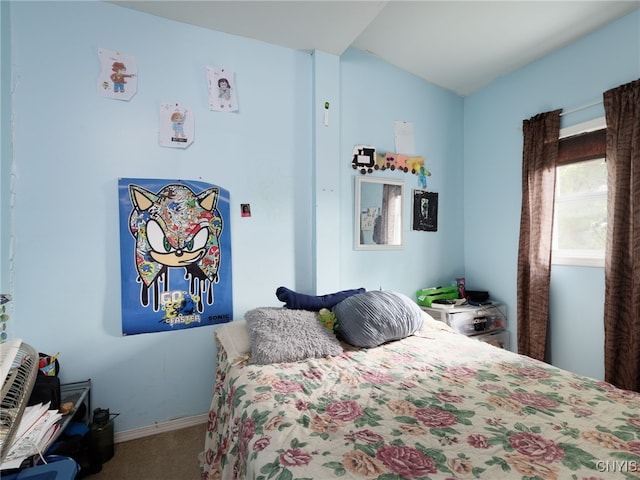 416 Gotham St, Watertown-City, NY 13601 - carpeted bedroom with baseboards and vaulted ceiling