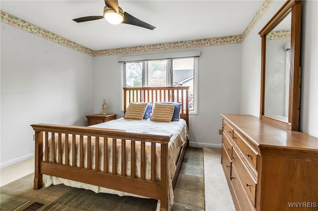 8395 Black Walnut Dr, Clarence, NY 14051 - bedroom featuring light carpet, baseboards, and a ceiling fan