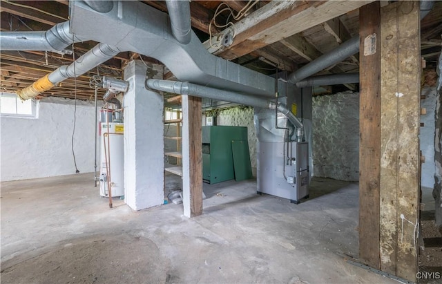 611 Turin St, Rome-Inside, NY 13440 - below grade area featuring heating unit and water heater