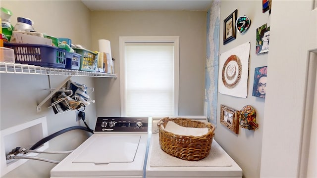 7404 Bonney Hill Rd, Hamilton, NY 13346 - washroom with washing machine and clothes dryer
