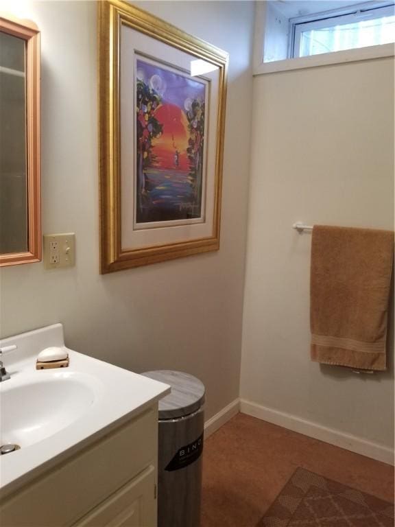 7404 Bonney Hill Rd, Hamilton, NY 13346 - bathroom with vanity and baseboards
