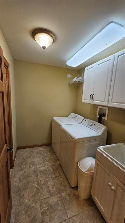 746 Gospel Hill Rd, Guilford, NY 13780 - washroom featuring cabinet space, separate washer and dryer, and stone finish flooring