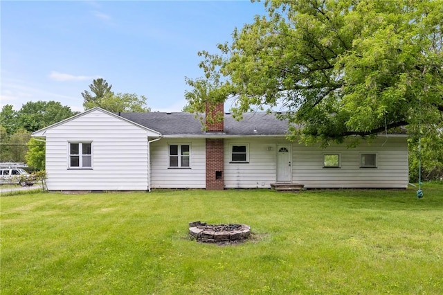 2200 W Henrietta Rd, Brighton, NY 14623 - back of house featuring a chimney and a yard