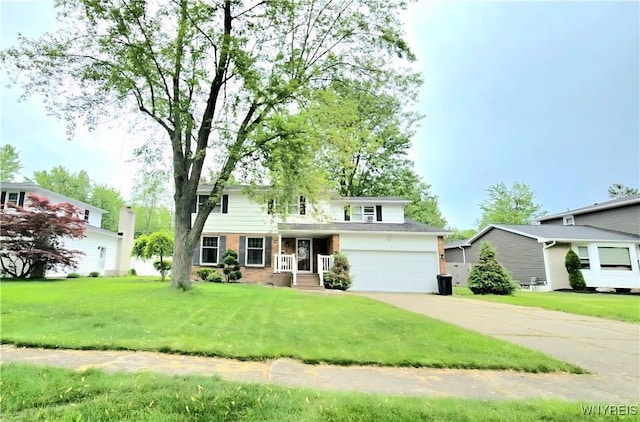 48 Presidio Pl, Amherst, NY 14221 - traditional-style house featuring concrete driveway, a front yard, and a garage