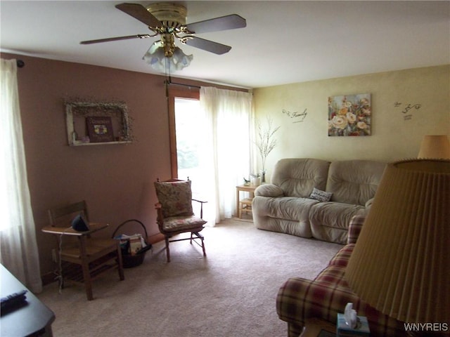 8330 Greiner Rd, Clarence, NY 14221 - living room with carpet and a ceiling fan