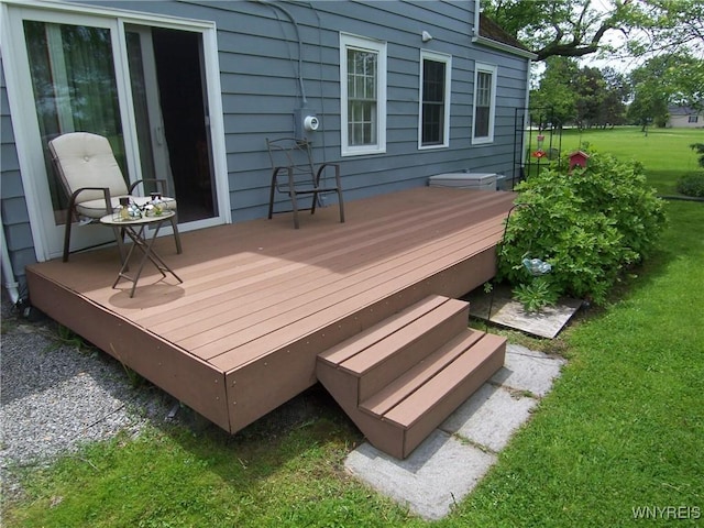 8330 Greiner Rd, Clarence, NY 14221 - wooden terrace with a yard
