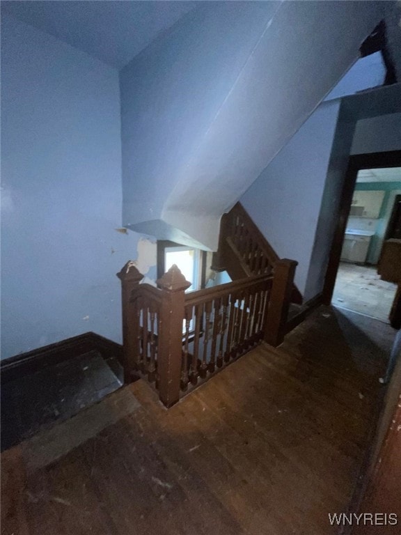500 Massachusetts Ave, Buffalo, NY 14213 - staircase featuring wood finished floors and baseboards