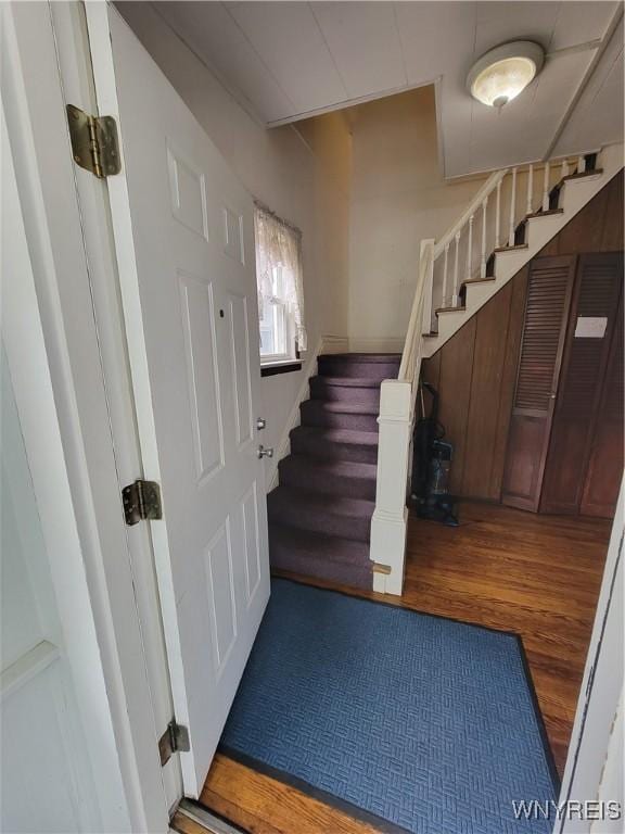 139 Englewood Ave, Buffalo, NY 14214 - stairway featuring wood finished floors